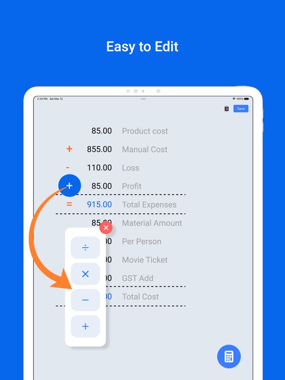 Screenshot #6 pour Calculator with Notes