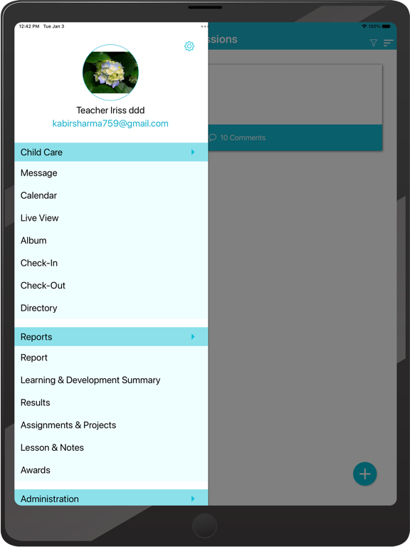 KidyView Teacher iPad screenshot 4 - Education app
