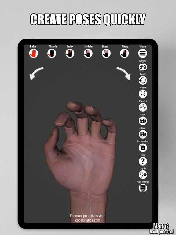 Screenshot #5 pour Manus - Hand reference for art