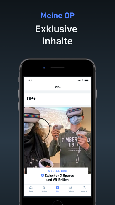 OP - Nachrichten und Podcast Screenshot