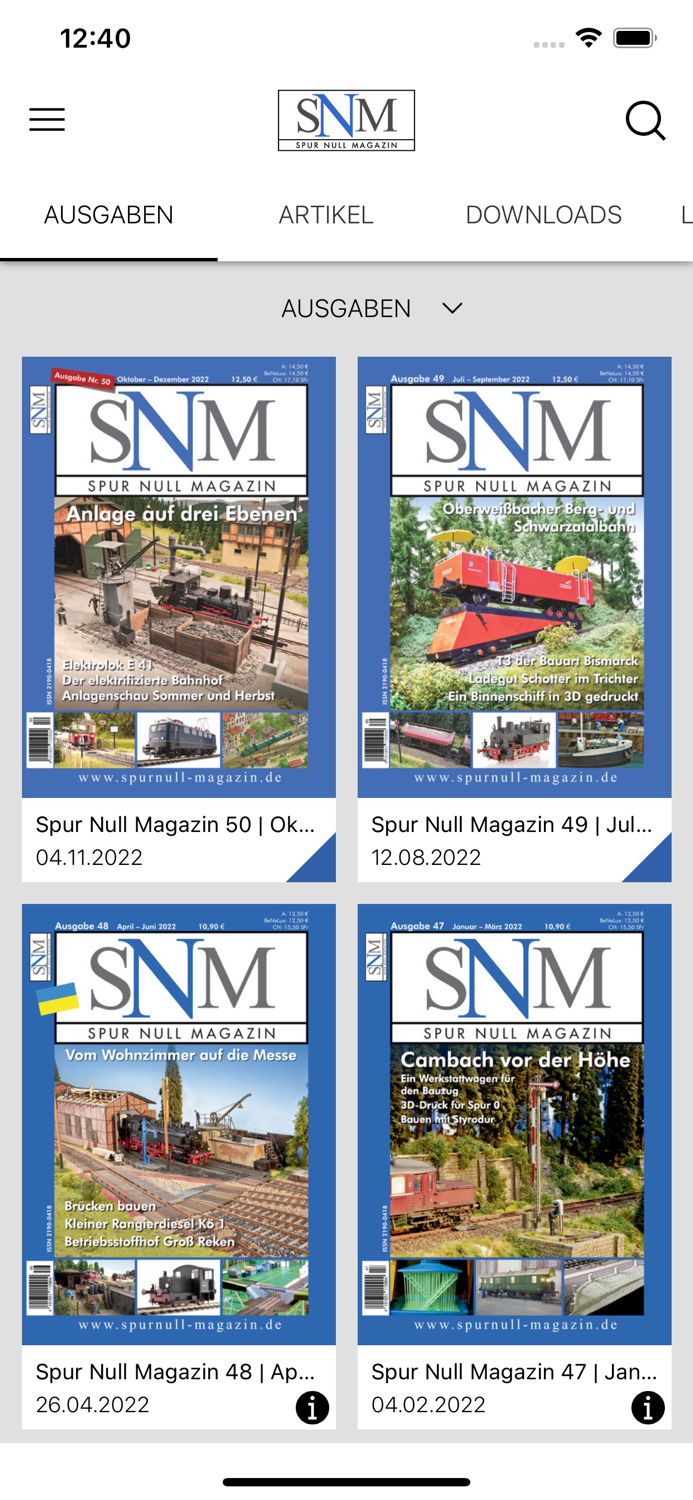 Spur Null Magazin App