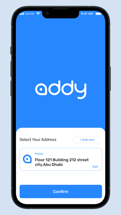 Addy user Screenshot