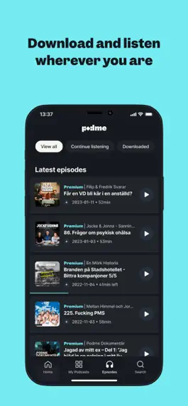 Game screenshot Podme: Premium Podcast player hack
