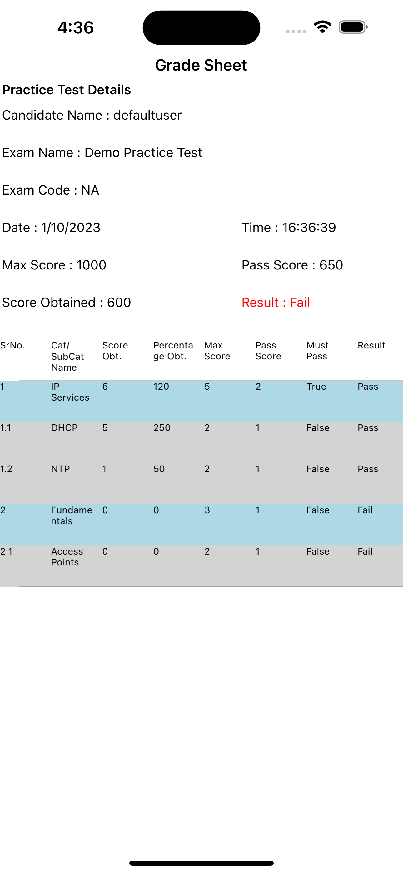 LAAS Exam Engine
