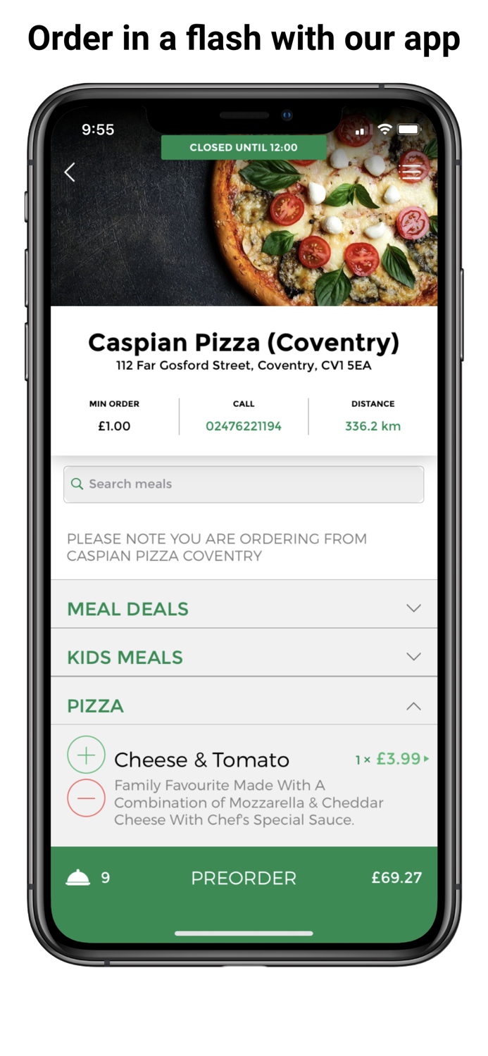 Caspian Pizza App