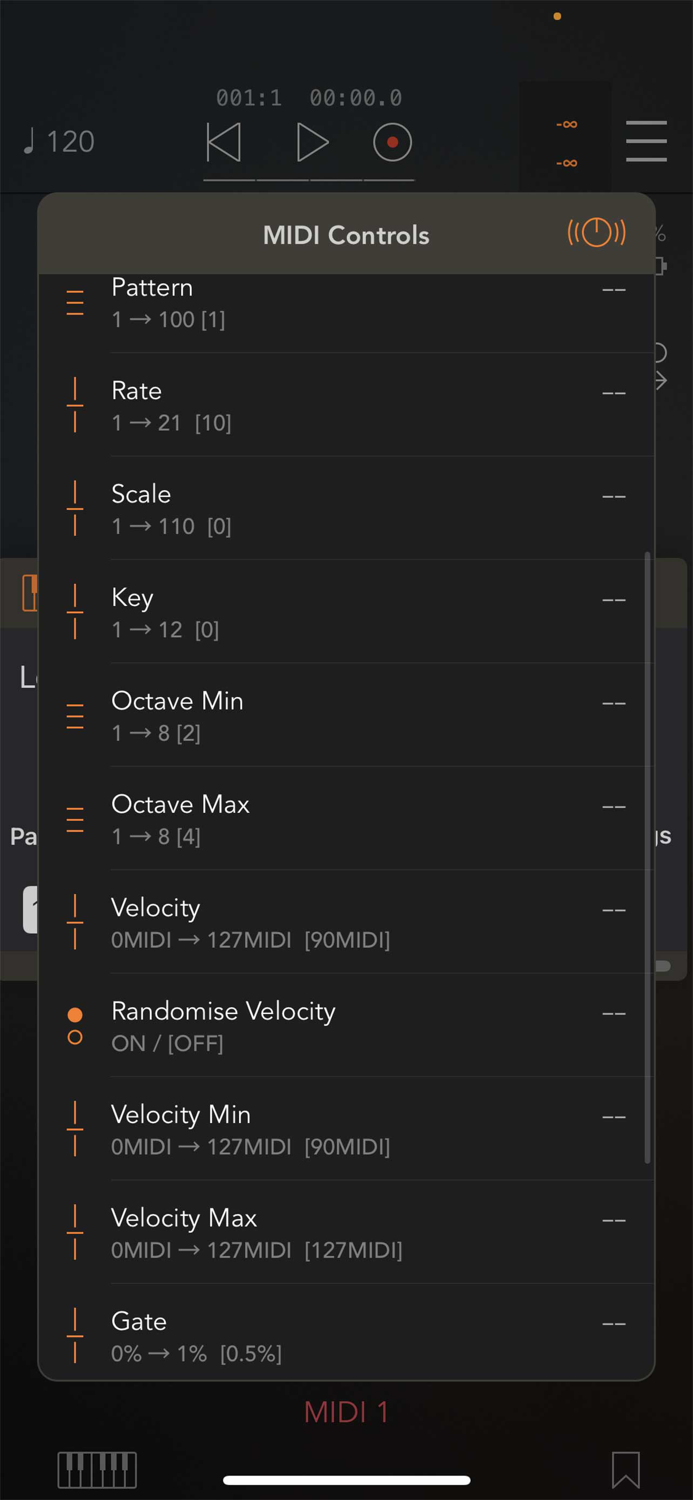 Textquencer AUv3 MIDI