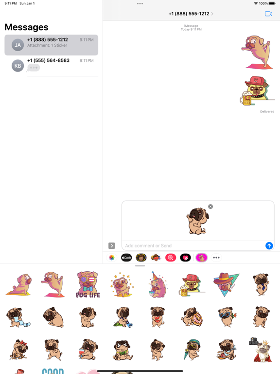 Screenshot #5 pour Pug Lovers Stickers