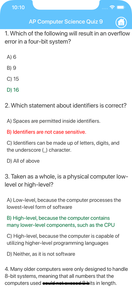 AP Computer Science Quiz screenshot 6