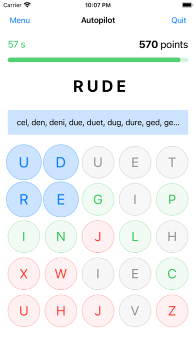 Quadle Word Puzzle Screenshot