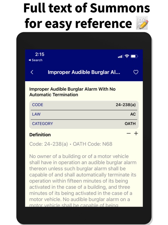 Summons Plus iPad screenshot 3 - Reference app
