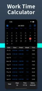 Work Time Calculator & Shifts screenshot #1 for iPhone