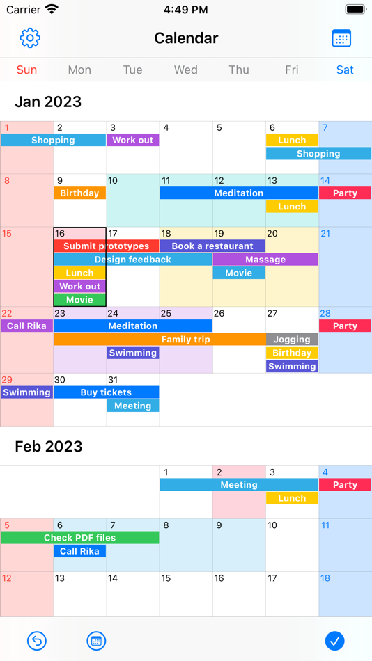 #2. Calendar Widget - Schedule App (iOS) 由: FugaPiyo Inc.