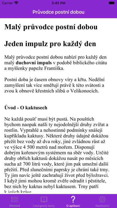 Průvodce Postní Dobou Screenshot