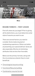 CV Maker Guide Resume building screenshot #4 for iPhone