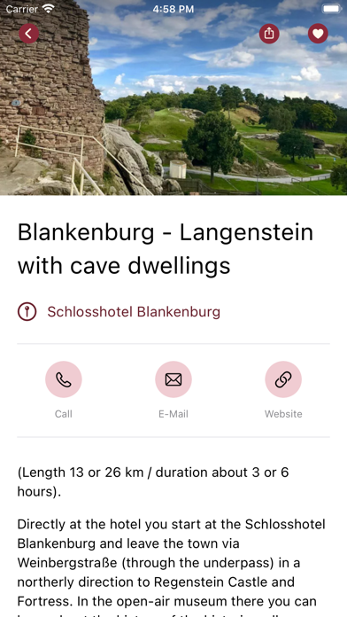 Schlosshotel Blankenburg Screenshot