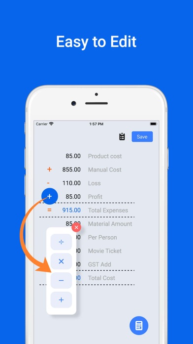 Screenshot #3 pour Calculator with Notes