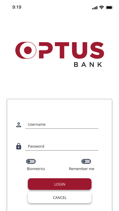 Optus Bank Mobile Banking Screenshot