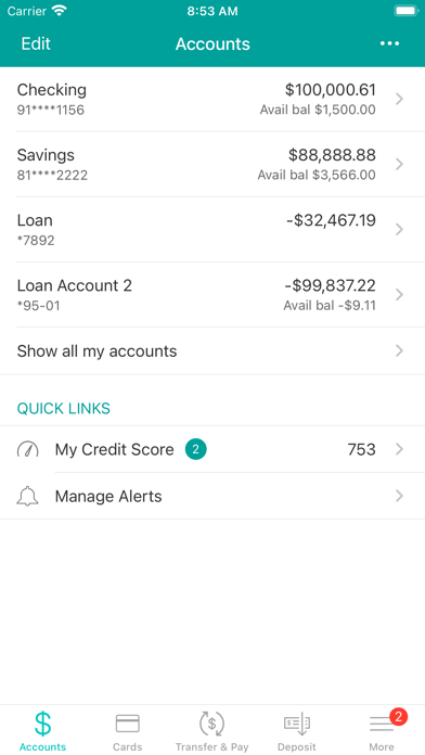 West Texas Credit Union Mobile Screenshot