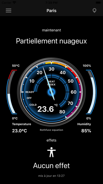 Screenshot #1 pour Indice de chaleur