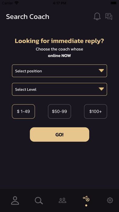 Athlete Coach Network Screenshot