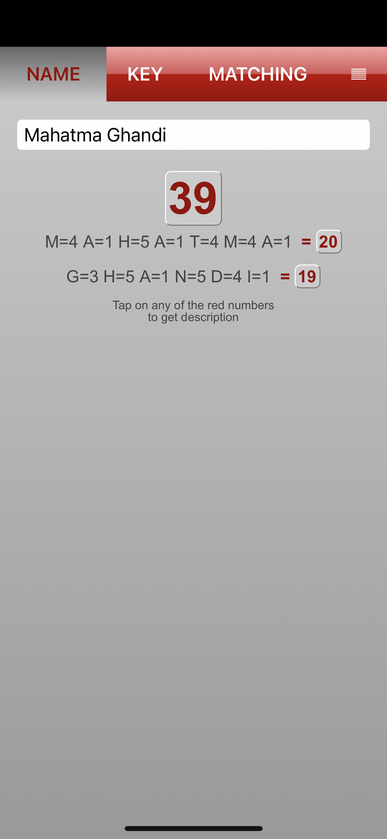 Numerology App