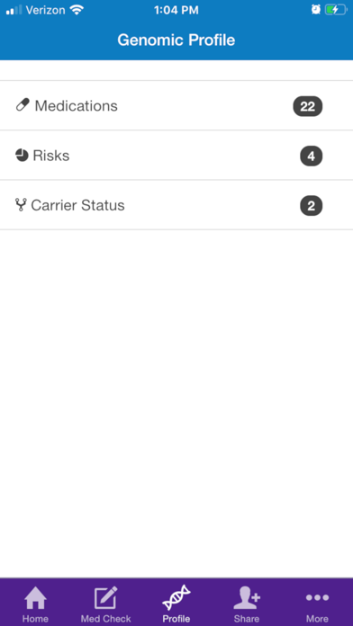 Screenshot #2 pour My ActX Genomic Profile