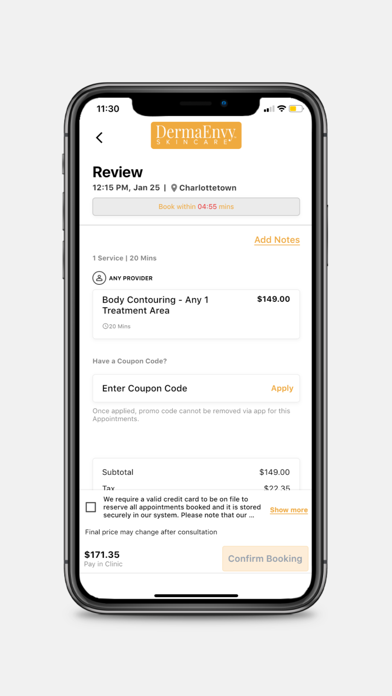 DermaEnvy Skincare Screenshot