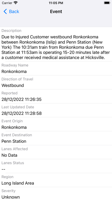 New York Road Report Screenshot