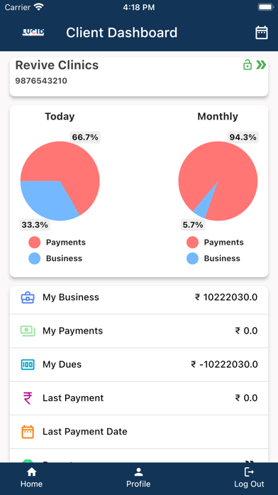 Screenshot 2 of MyLab Client App