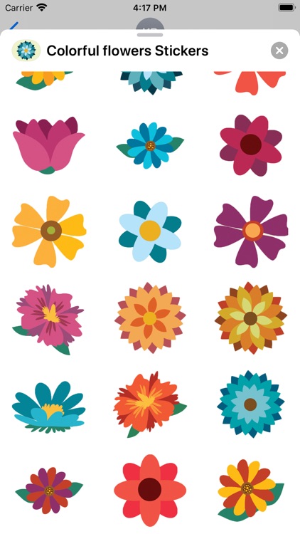 Colorful Flowers Stickers pack screenshot-1