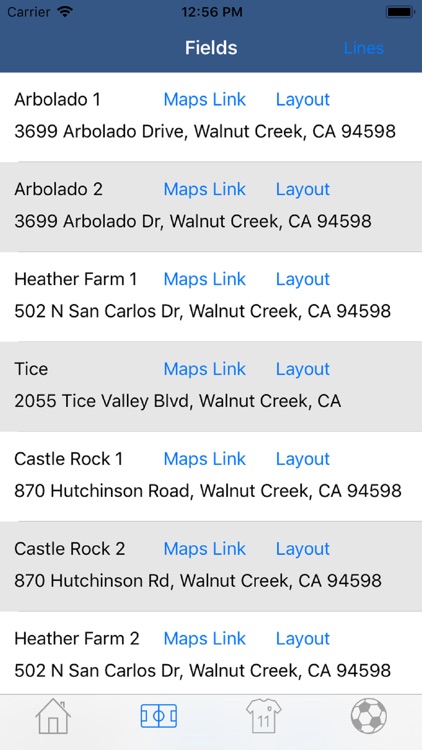 WCSSC Field Schedules