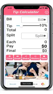 tip calc $ iphone screenshot 1
