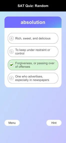 Game screenshot SAT Words Quiz hack