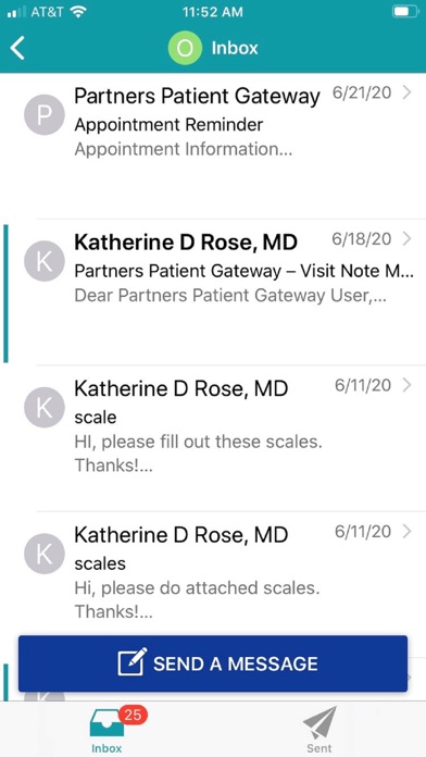 Patient Gateway Screenshot