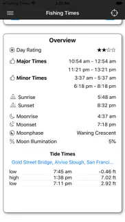 fishing times calendar iphone screenshot 2