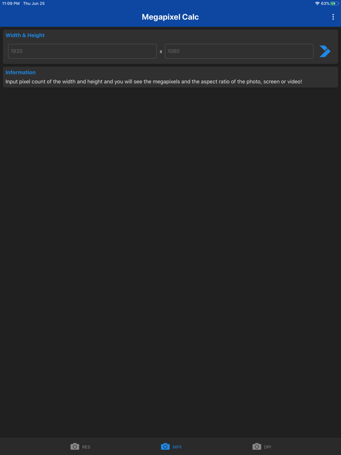 Megapixel Calculator