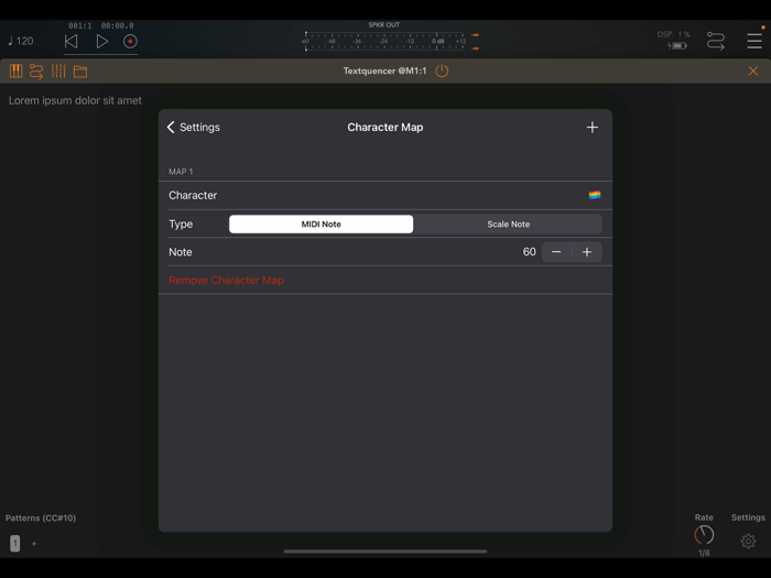 Textquencer AUv3 MIDI