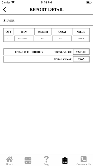Zakat calculator-Gold & Silver Screenshot