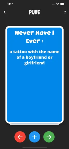 Game screenshot Pude - Never Have I Ever apk