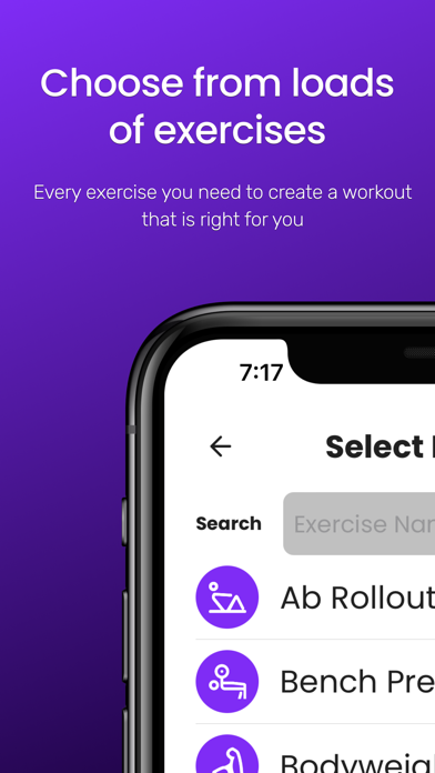 135: Workout Tracking Screenshot