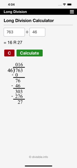 Long Division Calculator on the App Store