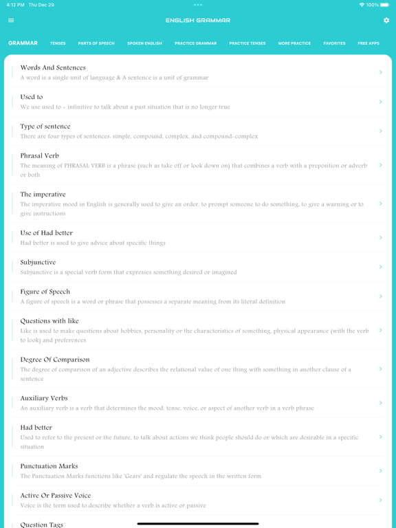 Screenshot #4 pour English Grammar Book