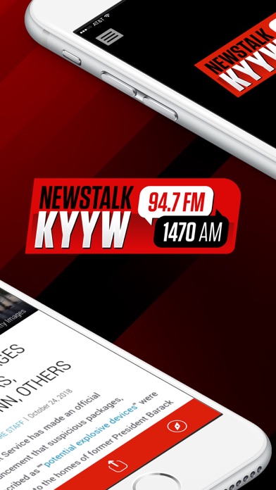 KYYW 94.7 FM/1470 AM News Talk Screenshot