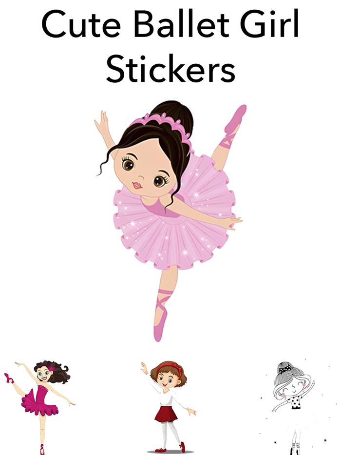 Cute Ballet Girl Stickers