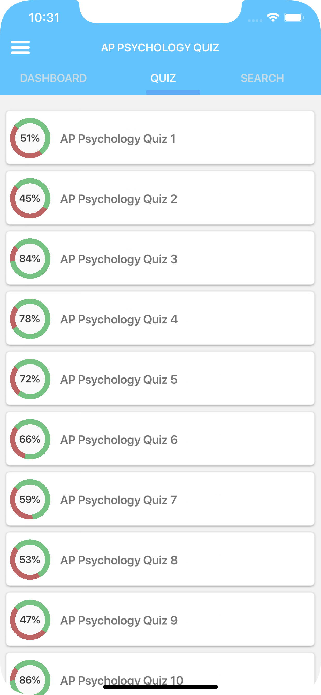 AP Psychology Quizzes