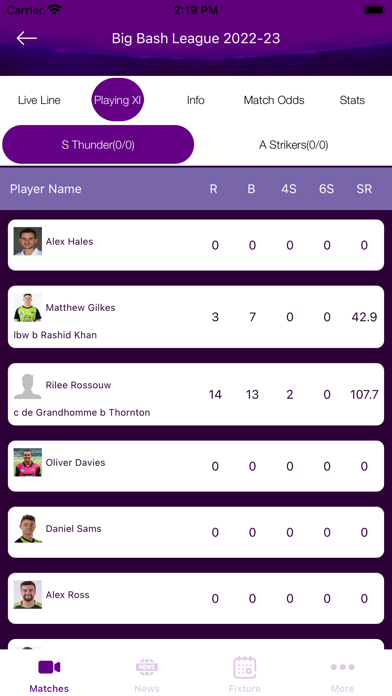 Cricket 247 live line Screenshot