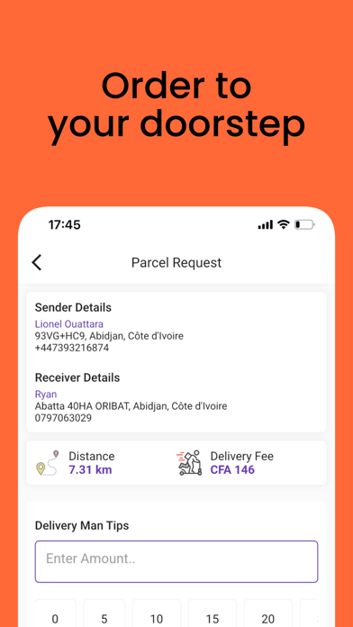 Oura Livraison Screenshot