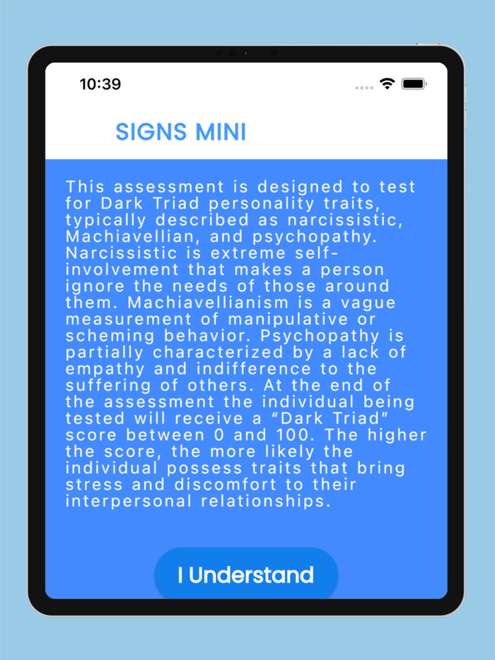 SIGNS Narcissism Mini