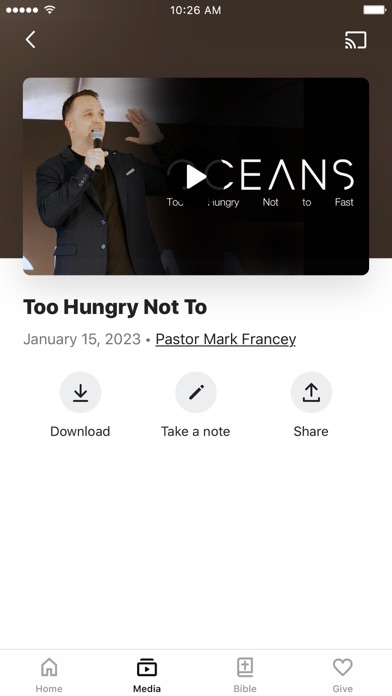 Oceans Church App Screenshot