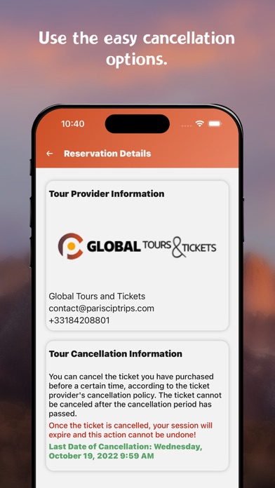 Global Tickets Screenshot